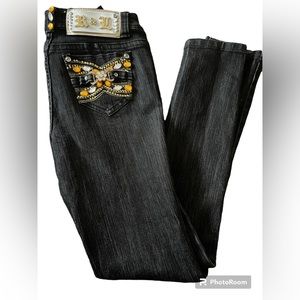 NWOT Rock & Love Blinged Out Black Skinny Jeans
